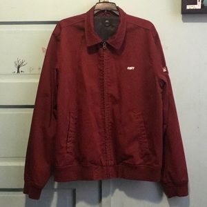 Selling a maroon red Obey jacket